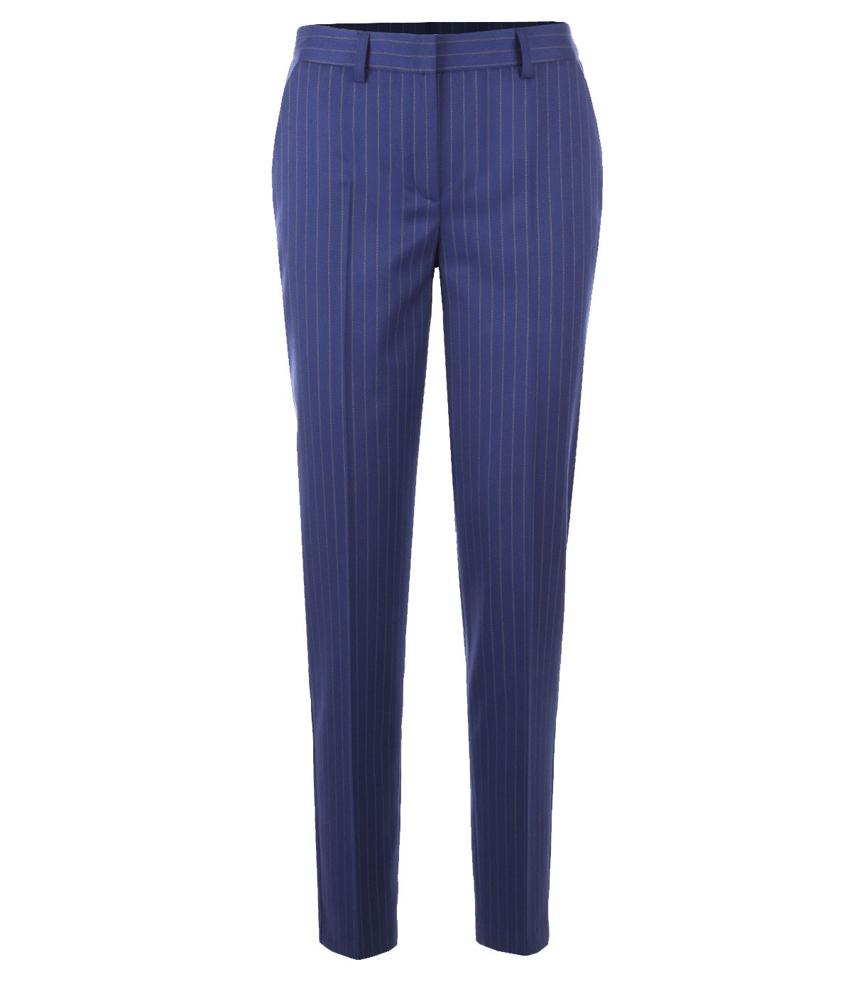 Elegant trousers fine stripes with crease 0